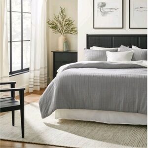 Hearth & Hand King Gray Looped Duvet & Sham Set